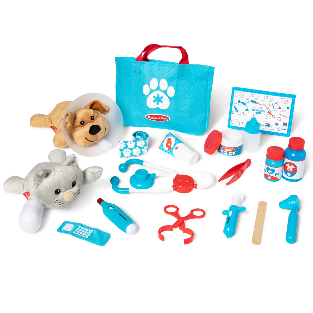 24-Piece Melissa & Doug Kid's Examine And Treat Pet Vet Play Playset