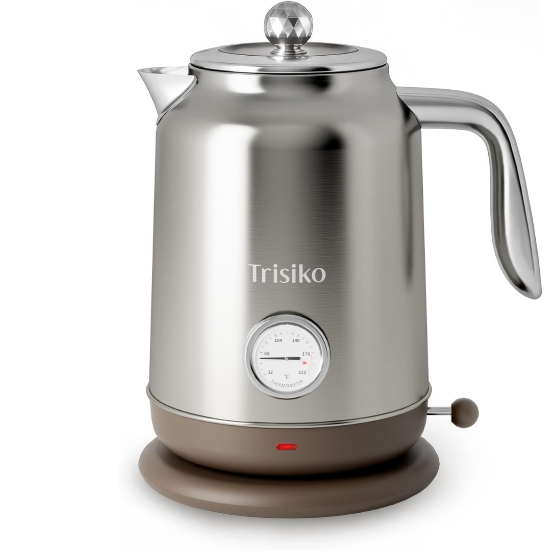 1.7L 1200W Stainless Steel Large Electric Kettle with Thermometer