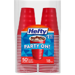 50-Count 18-Oz Hefty Party On Disposable Plastic Cups