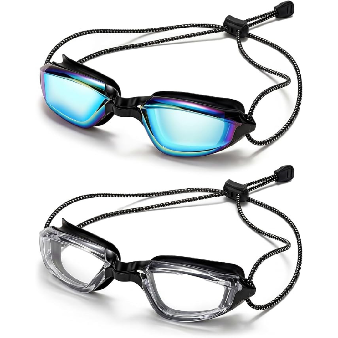 2-Pack Aegend UV Protection Adult Swimming Goggles