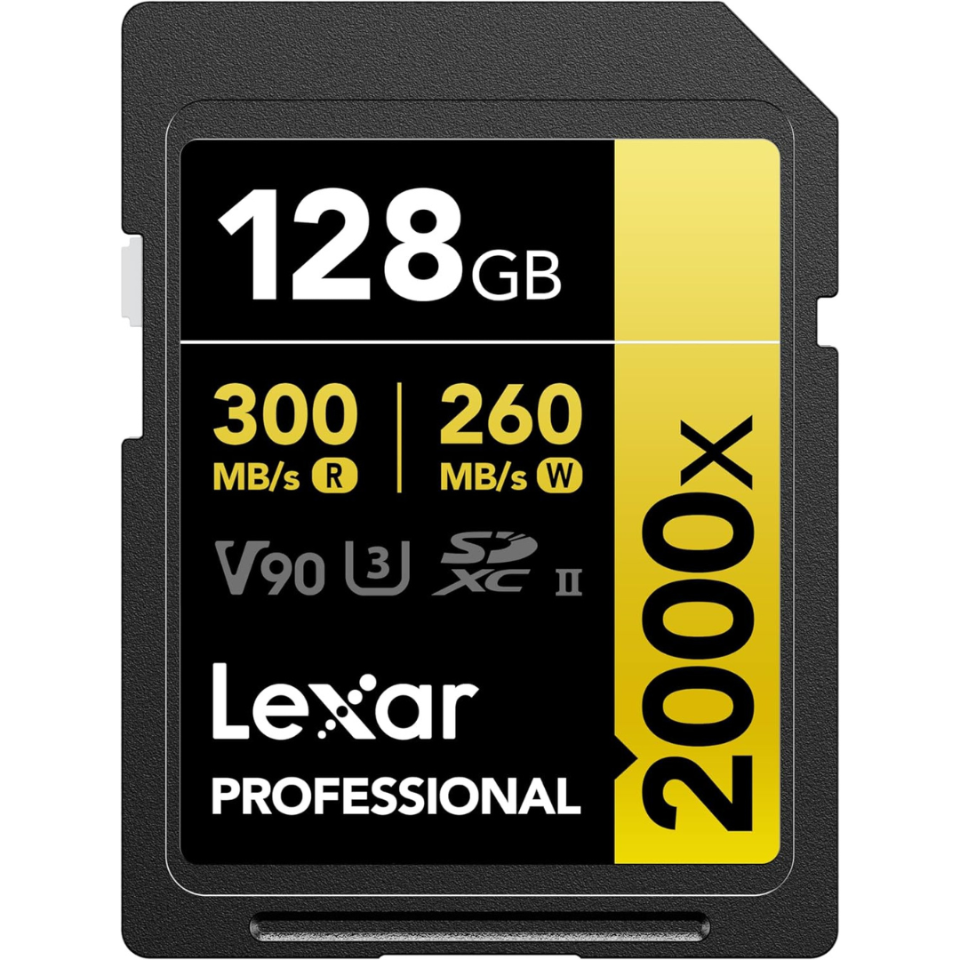 Lexar Professional 2000x UHS-II U3 Class 10 128GB SDXC Memory Card
