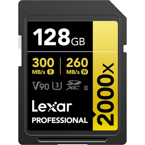 Lexar Professional 2000x UHS-II U3 Class 10 128GB SDXC Memory Card