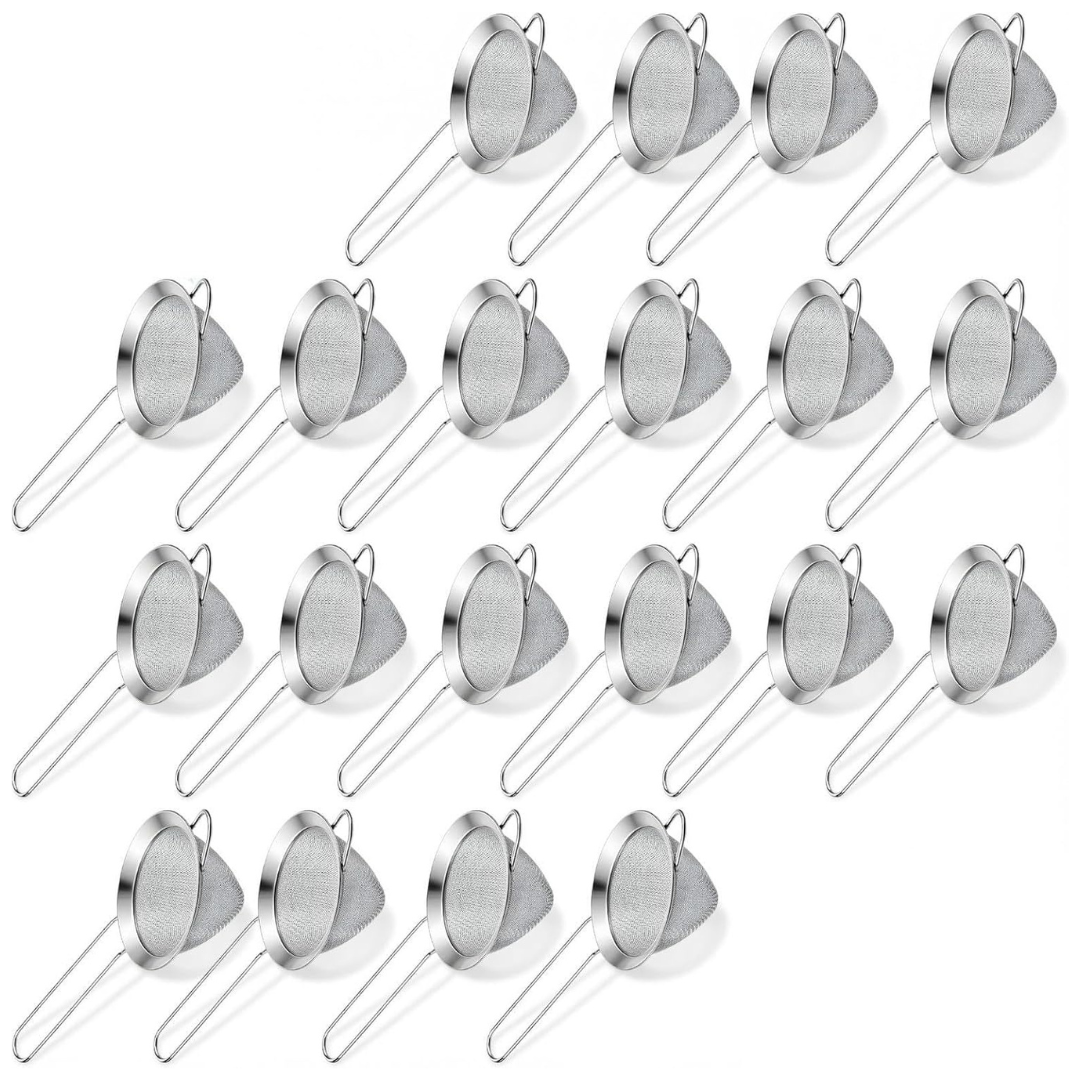 20-Piece Heavy Duty Stainless Steel Fine Mesh Small Strainers
