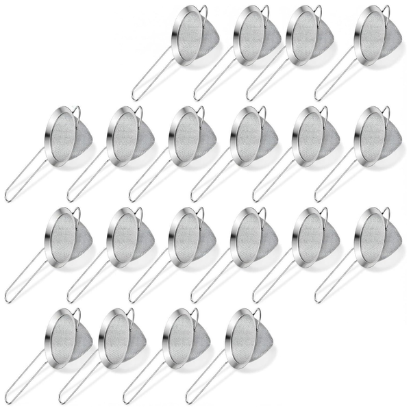 20-Piece Heavy Duty Stainless Steel Fine Mesh Small Strainers