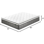 12" Zinus True Support Hybrid Mattress, King Size (New Version)