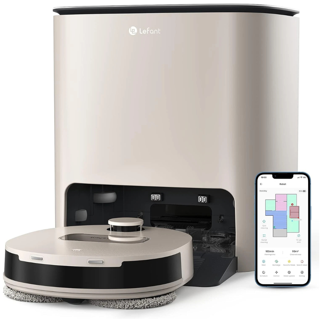 Lefant T1 Self-Cleaning Robot Mop w/Smart Mapping Lidar dToF Sensors