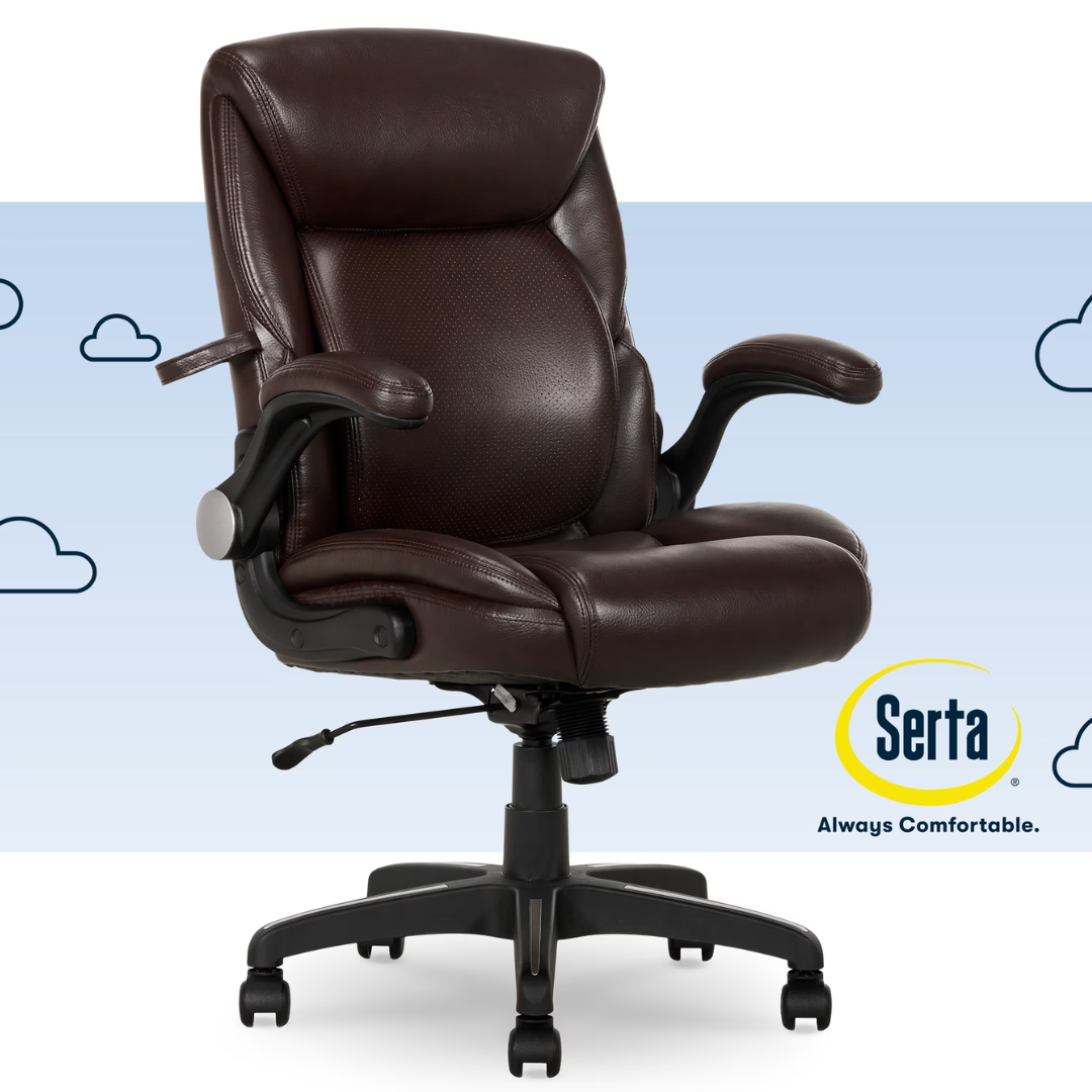 Serta Air Lumbar Faux Leather Manager Office Chair