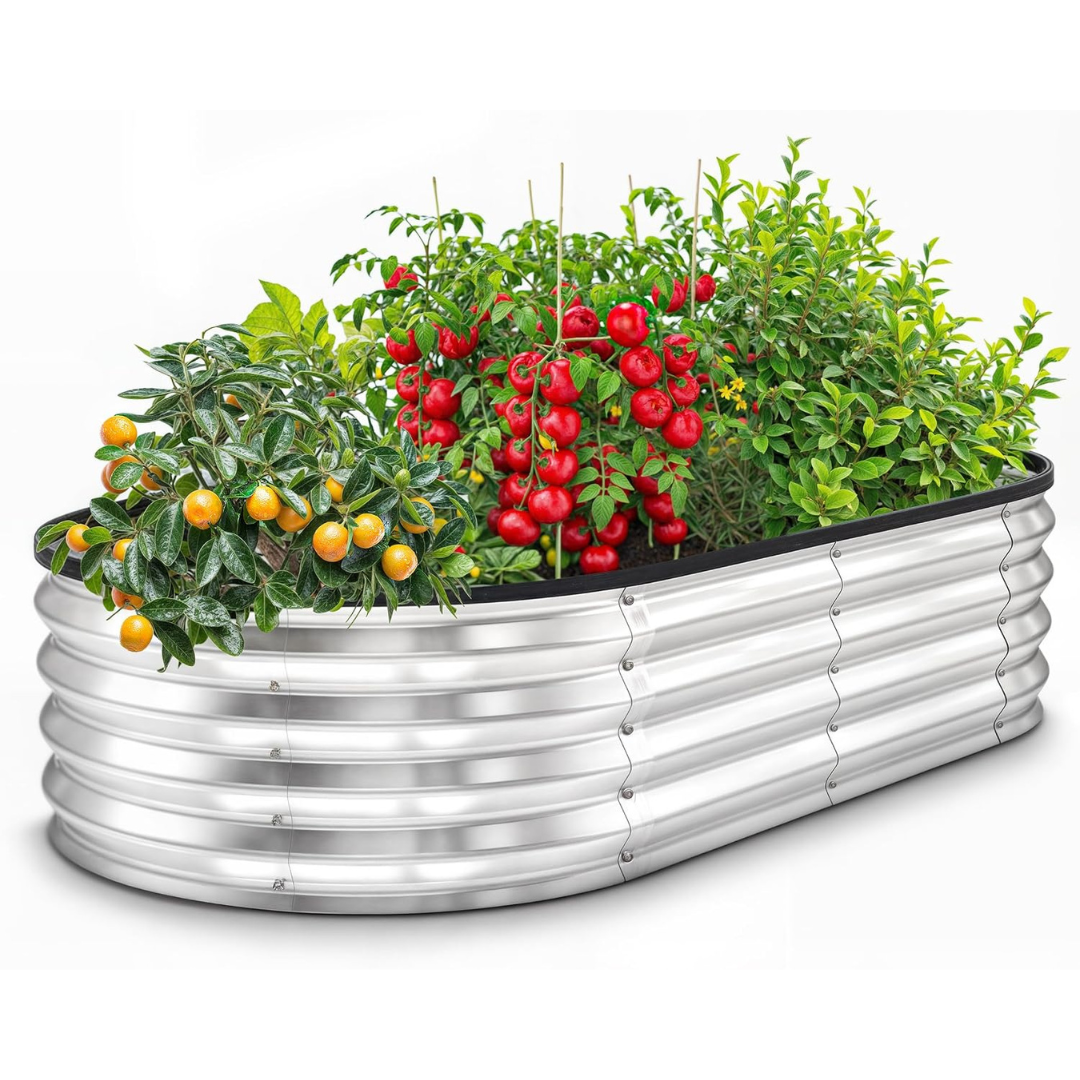 4' x 2' x 1' Galvanized Raised Garden Bed Kit