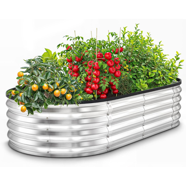 4' x 2' x 1' Galvanized Raised Garden Bed Kit