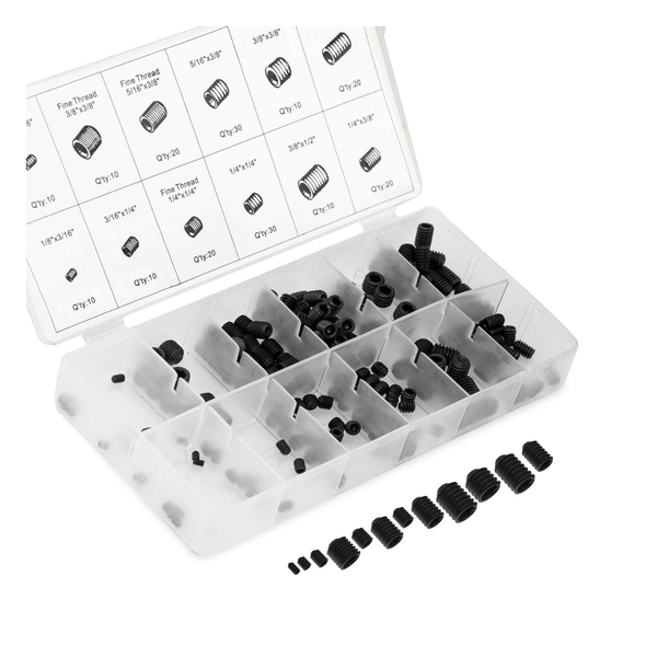 200-Piece NEIKO 50484A Internal Hex Allen Set Screw Assortment Kit