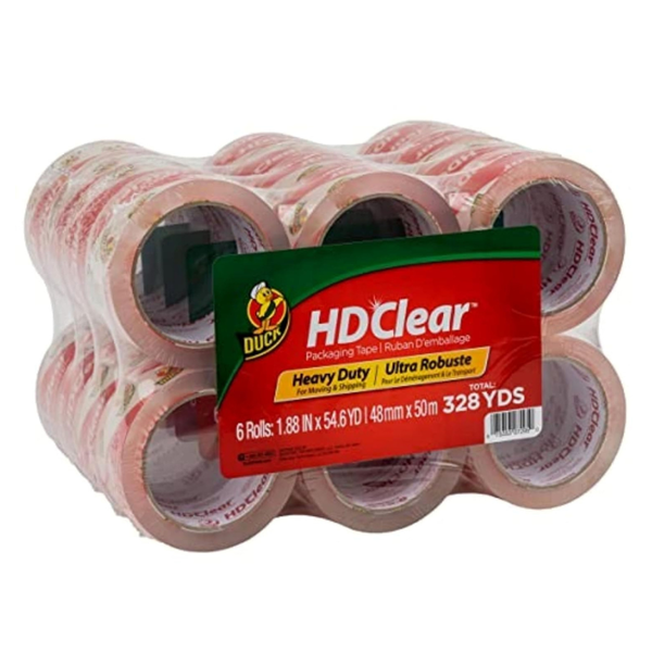 24 Rolls Duck HD Clear Packing Tape (1.88" X 54.6 Yds)