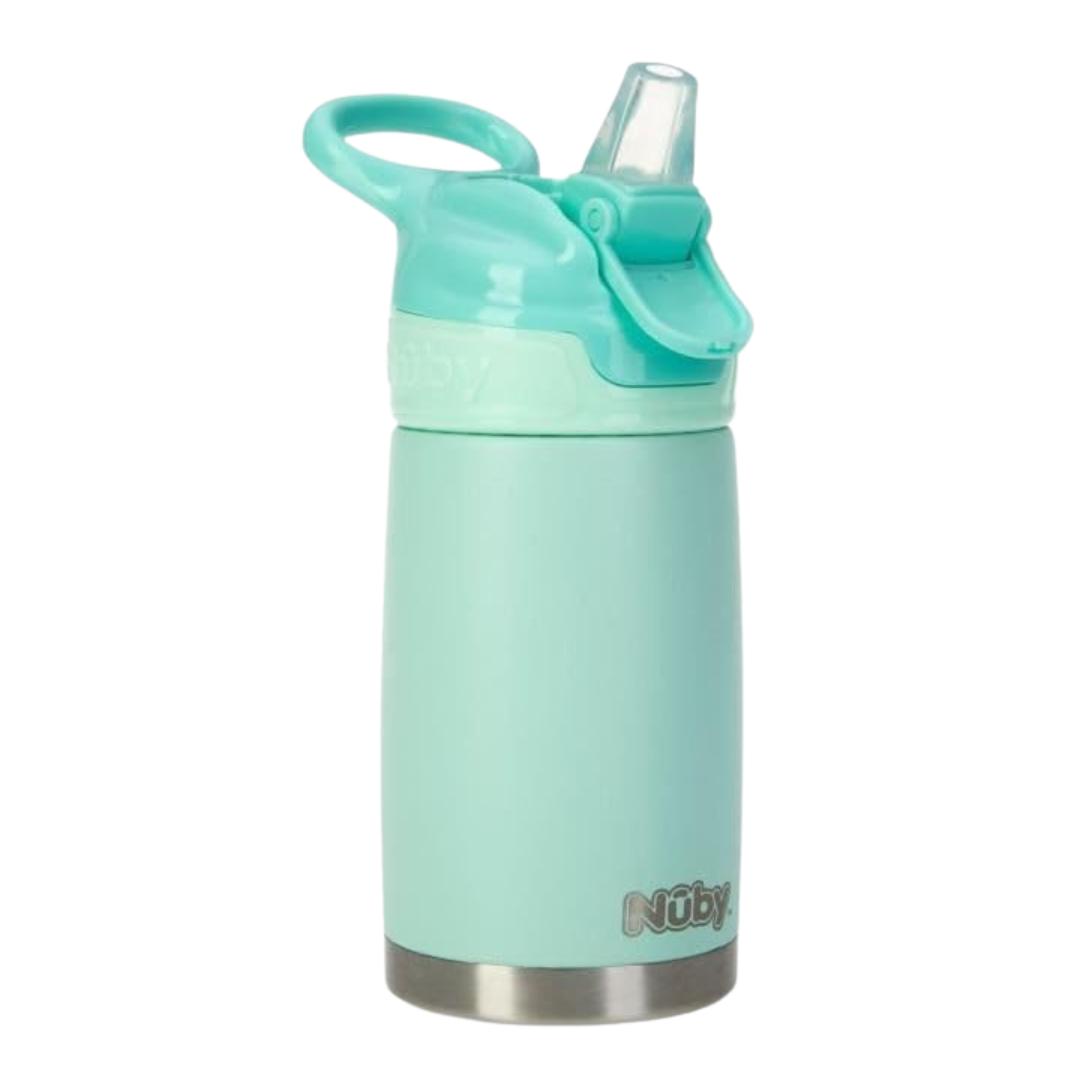 10-Oz Nuby Thirsty Kids No Spill Flip-It Reflex Stainless Steel Water Bottle