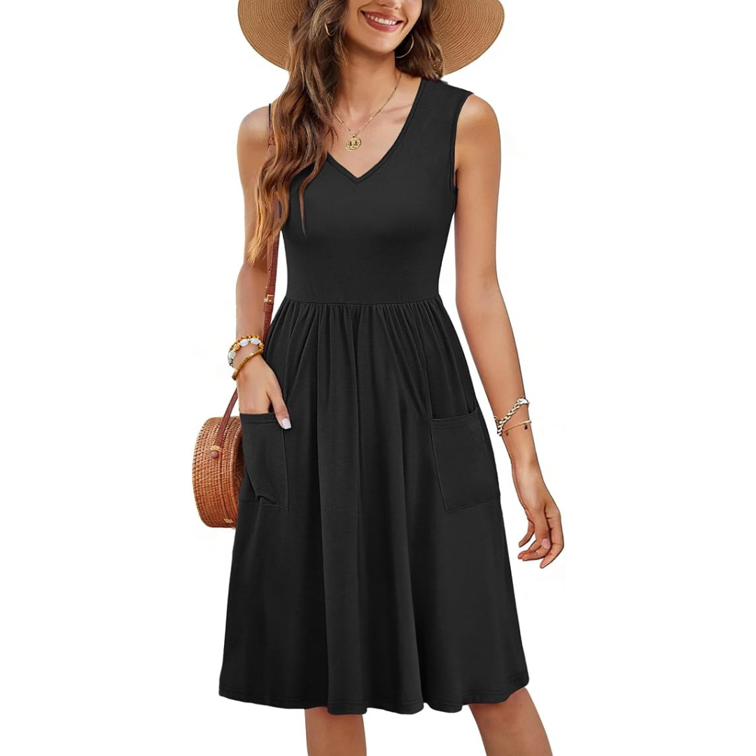V Neck Summer Casual Dresses