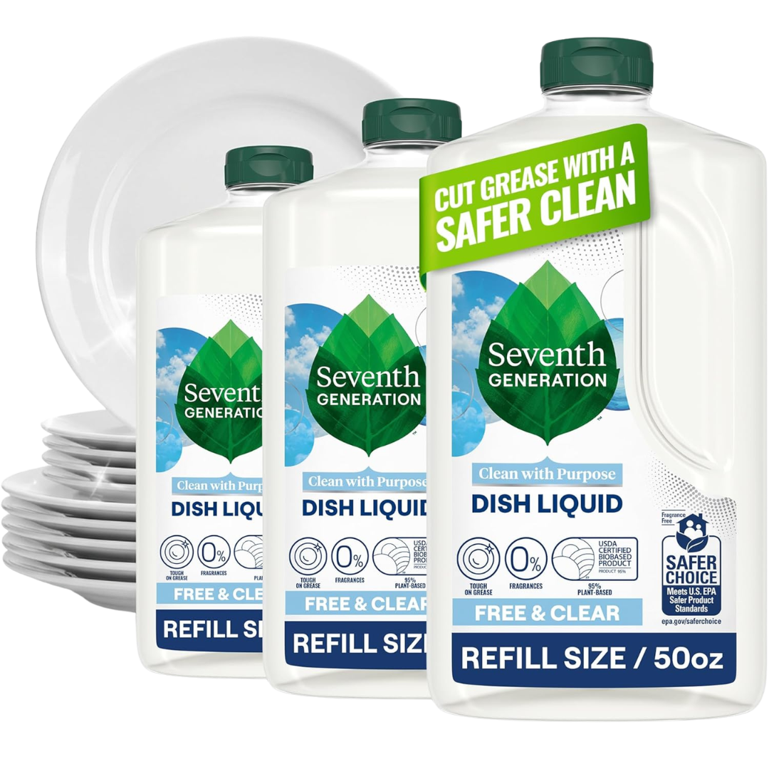 3-Pack 50-Oz Seventh Generation Free & Clear Hand Dish Wash Refill