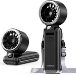 5000mAh Portable Handheld Turbo Fan W/ 5 Speeds & Digital Display (2 Colors)
