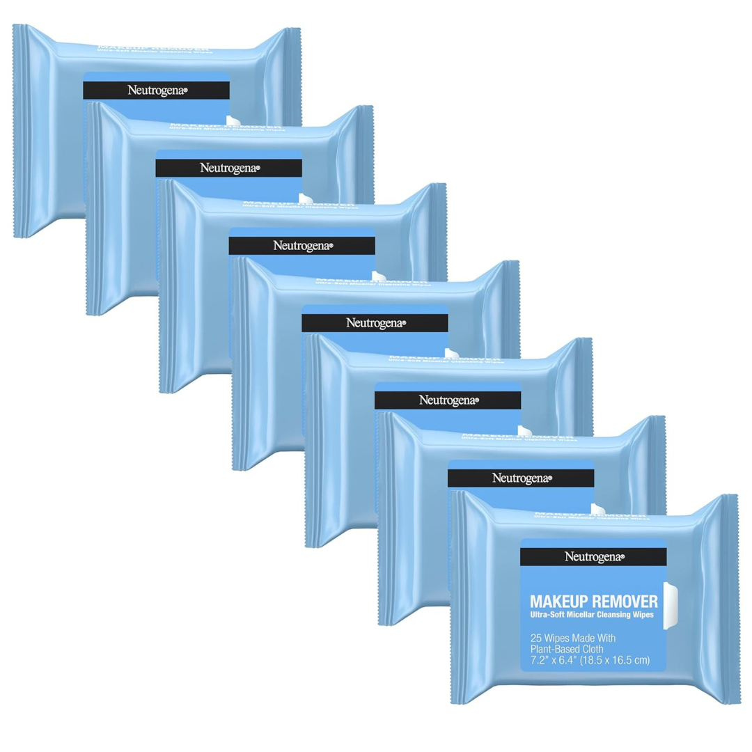 25-Count Neutrogena Makeup Remover Wipes & Face Cleansing Towelettes