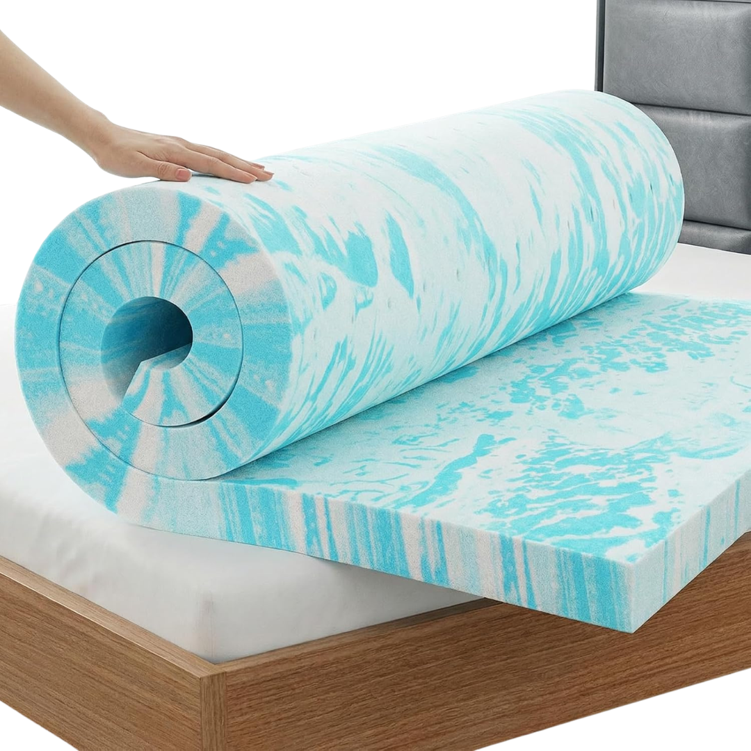 OLIXIS 2" Gel Memory Foam Mattress Topper (Twin)