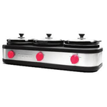 7.5-Qt Chefman Stainless Steel Triple Slow Cooker & Food Warmer