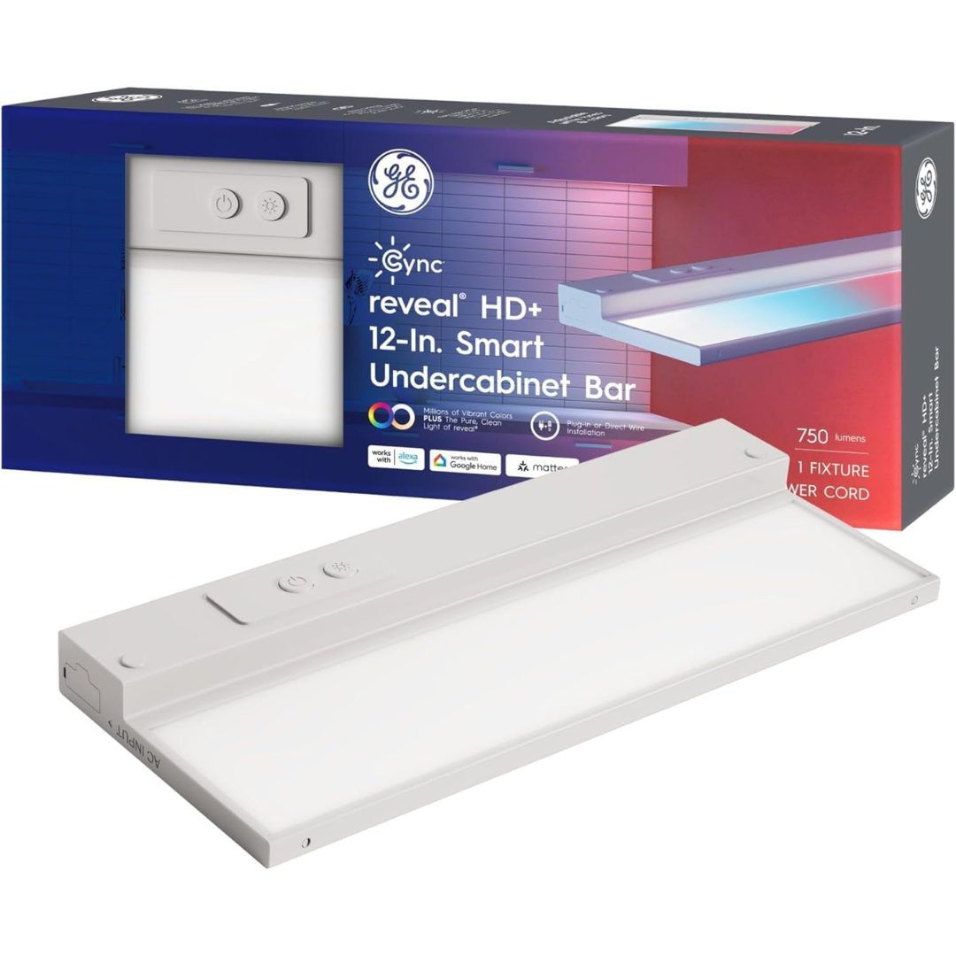3-Pack GE Cync Reveal HD+ Smart Undercabinet Puck Light Fixtures (3")