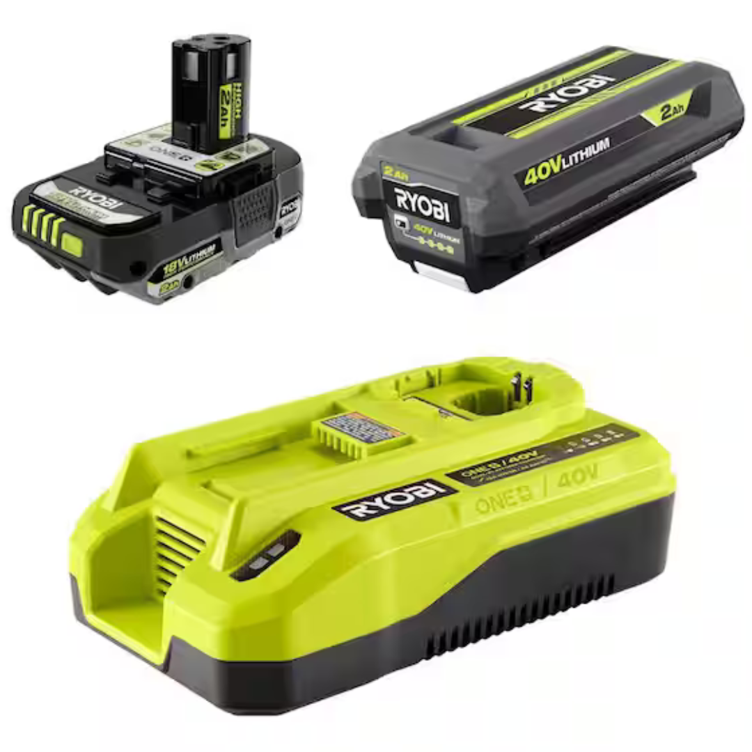Ryobi One+ 18V/40V Starter Kit w/ 18V/40V 2Ah Battery & Charger