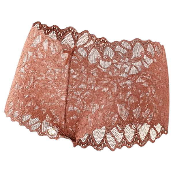 5-Pack Women's V Waist Breathable Cheeky Lace Boyshorts Underwear