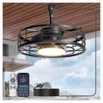 16" Outdoor Wet Rated Ceiling Fan With Lights