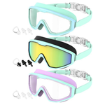 3-Count Kids' Swim Goggles W/ Anti-Fog UV-Protective Lenses (2 Colors)