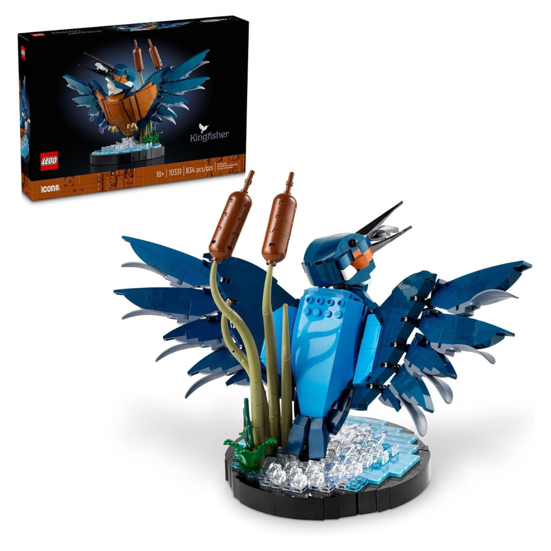 834-Piece LEGO Icons Kingfisher Bird Model Building Set (10331)
