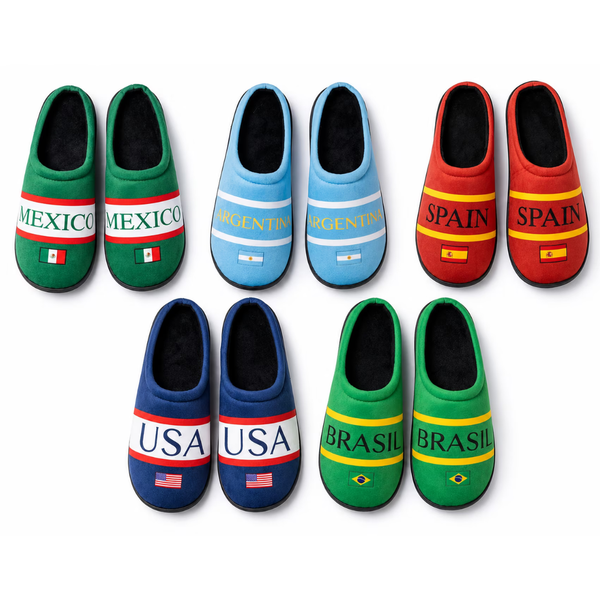 Ground Up Men's Soccer Fan Slippers (Various)