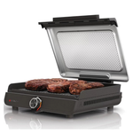 Ninja GR100 Sizzle Smokeless Indoor Grill With Nonstick Grill Plate [Refurbished]