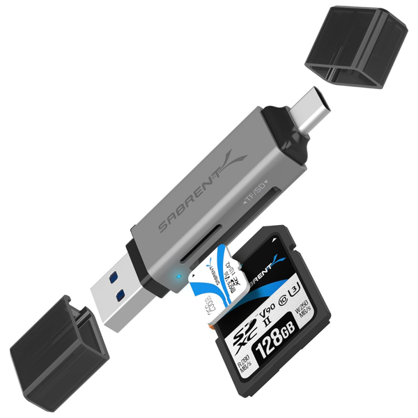 Sabrent USB 3.0 & USB Type-C OTG Memory Card Reader (CR-BCA2)