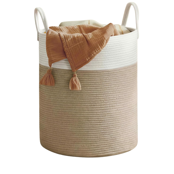 15.8-Gal Songmics Cotton Rope Laundry Hamper With Handles