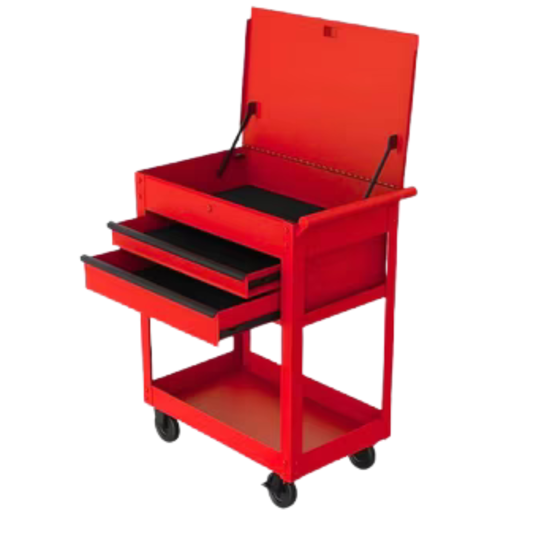 Hyper Tough 28" Steel Tool Cart W/ Drawer 500 lb Load Capacity
