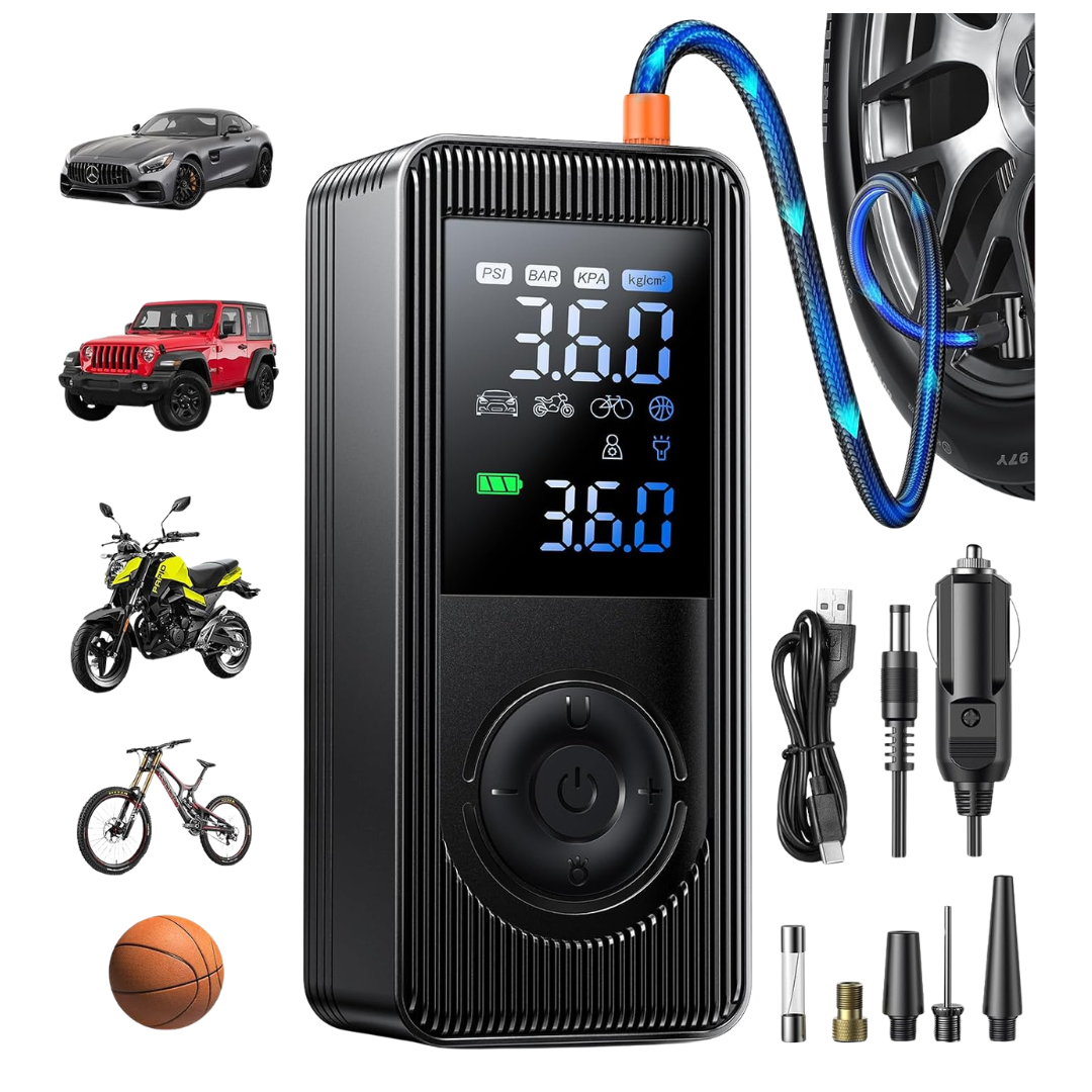 XEITIN 150 PSI Portable Tire Inflator Air Compressor W/ 6000mAh Battery