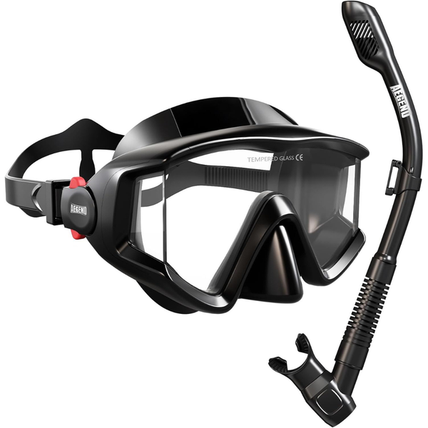 Aegend Snorkeling Gear Snorkel Mask With Dry Top Snorkel