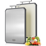 16" X 11" Double-Sided Stainless Steel Cutting Board