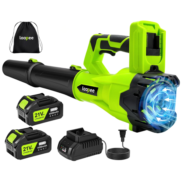 650CFM Cordless Leaf Blower With 2 X 4.0Ah Battery & Charger