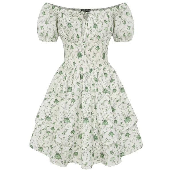 Women's Floral Corset Summer Dresses With Pocket