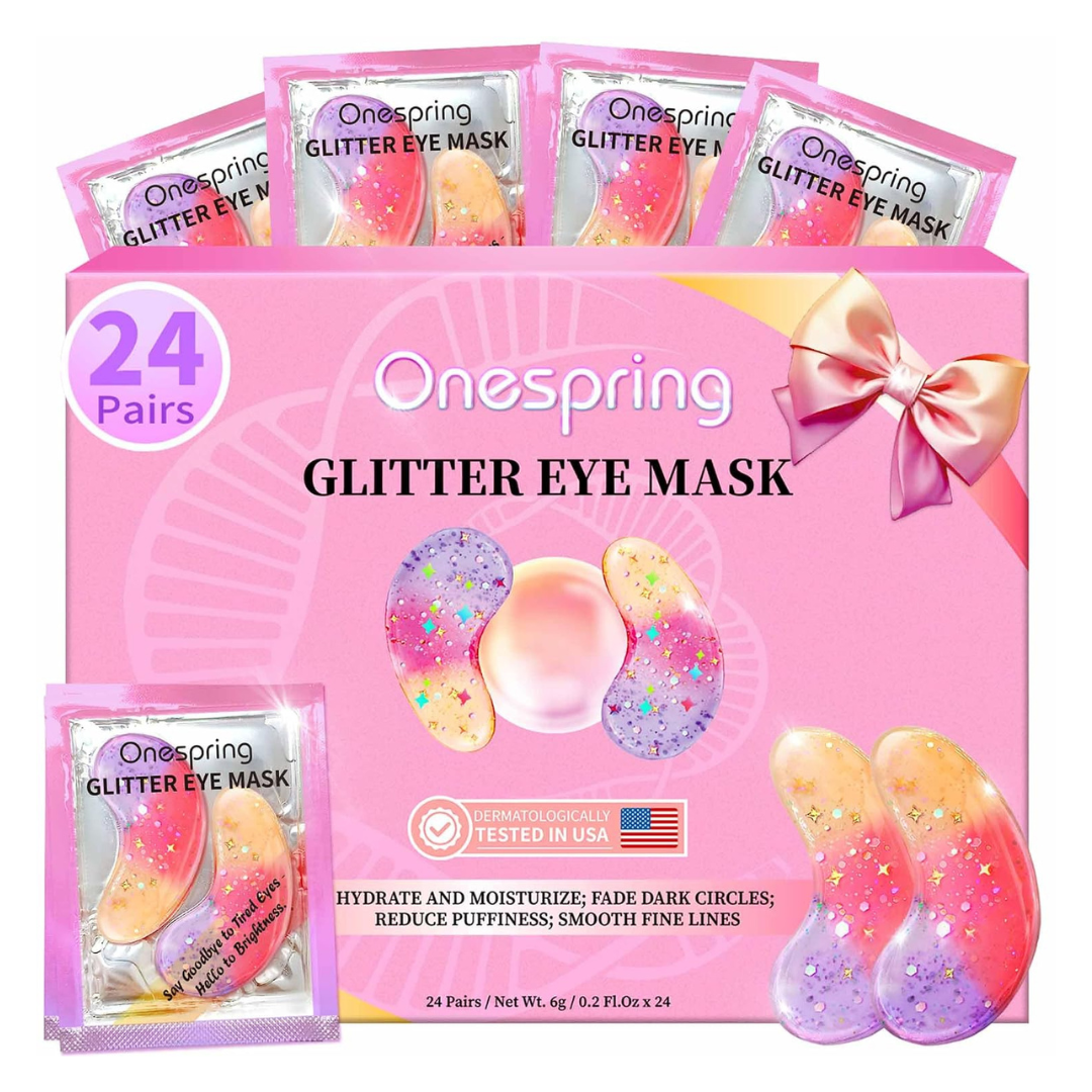 24-Pairs Onespring Glitter Under Eye Gel Patches (Tri-Color)