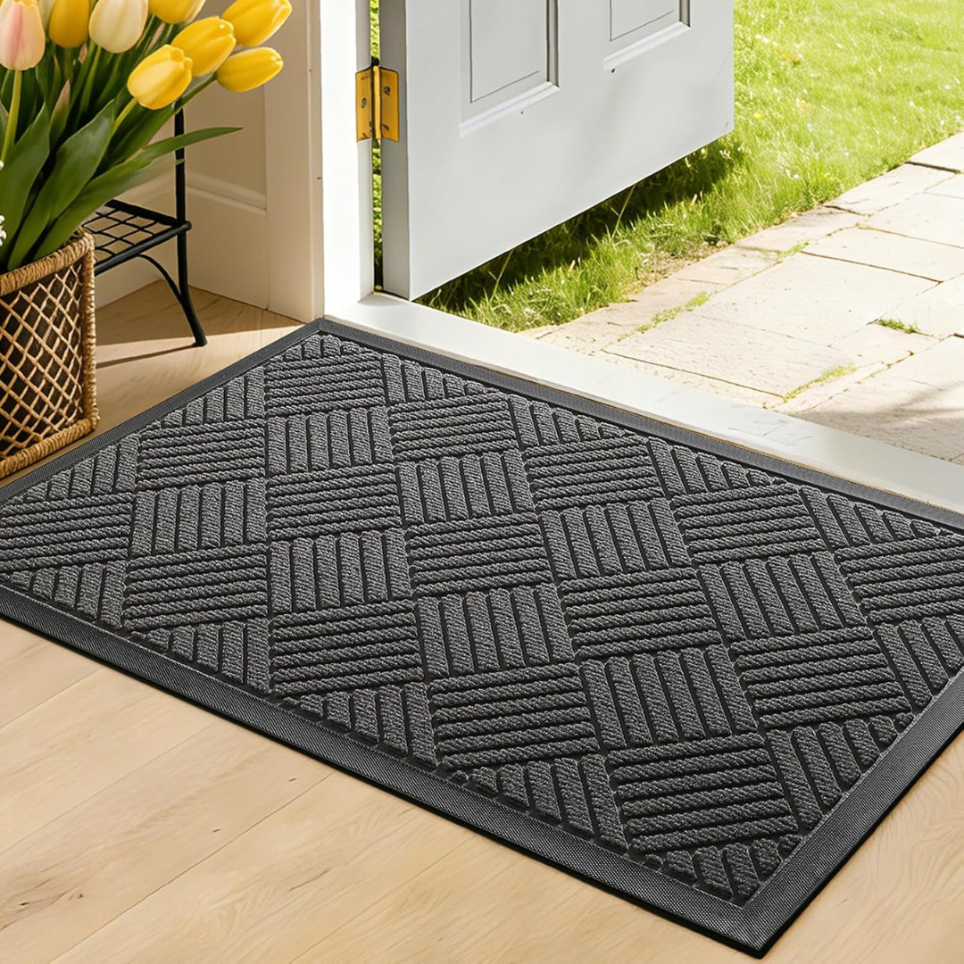 29.5" X 17" Non-Slip Waterproof Rubber Doormat