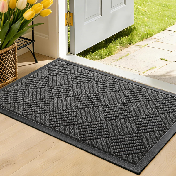 29.5" X 17" Non-Slip Waterproof Rubber Doormat