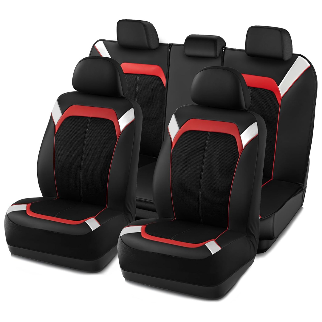 Pic Auto Leather With Breathable Mesh Car Seat Cover (6 Colors)
