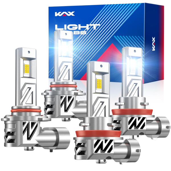 4-Pack KAX Upgrade 15X Brightener 9005 H11 Led Bulbs