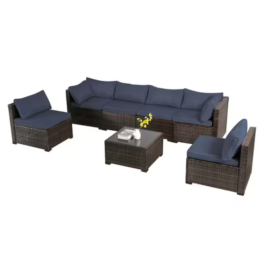 JUSKYS 7-Piece All-Weather Patio Furniture Set