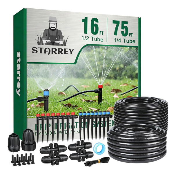 91-Ft Starrey Drip Irrigation Garden Watering System (Various)