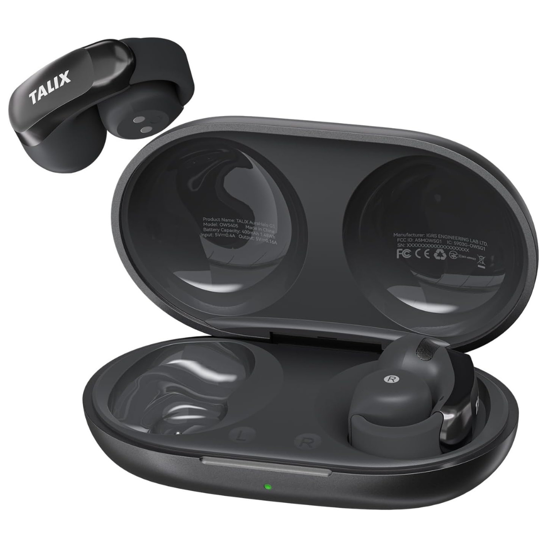 Talix AuraHalo G1 Clip-On Wireless Bluetooth Open Ear Earbuds