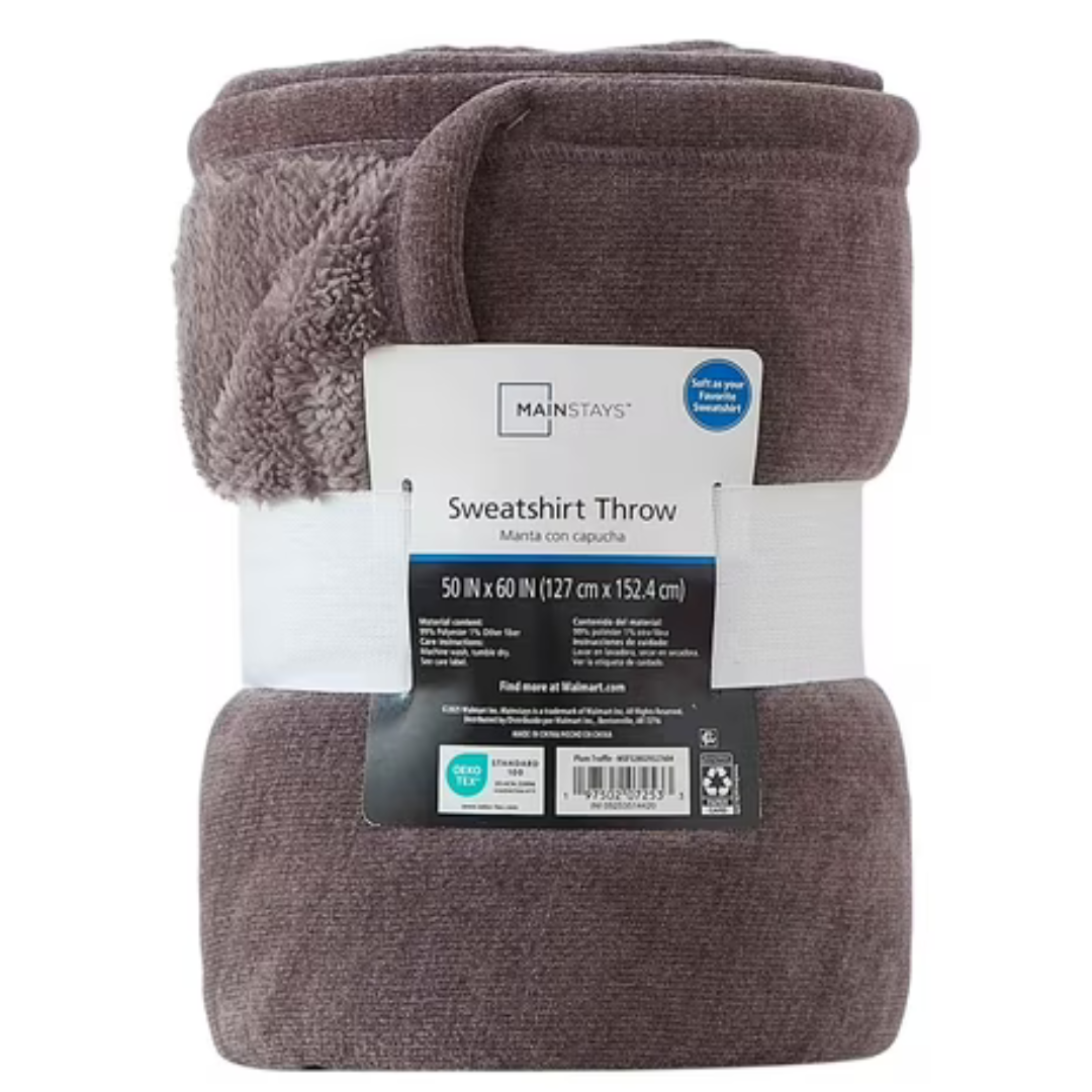 50" x 60" Mainstays Cozy Chenille Throw Blanket (Various Colors)