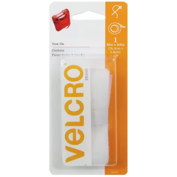 30" X 3/4" Velcro Brand Sew-On Tape Roll (White)