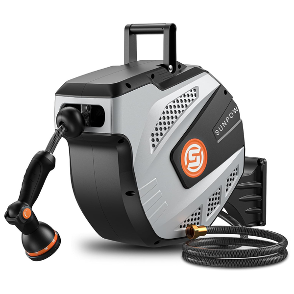 SUNPOW 1/2" X 50' Retractable Garden Hose Reel