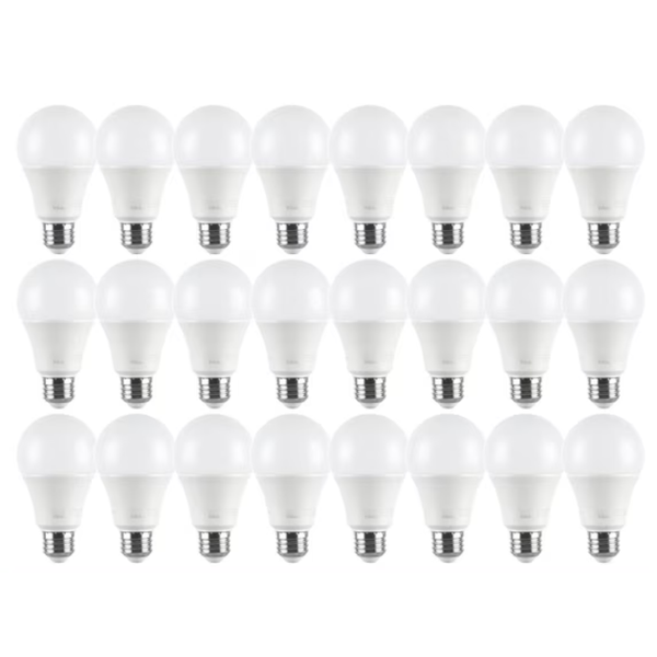 24-Pack Great Value 14W 1600 Lumens 18YR A19 LED Light Bulbs